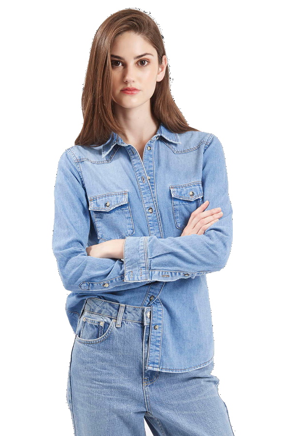 Top Shop Moto Fitted Western Shirt