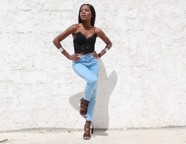 chic glam style denim